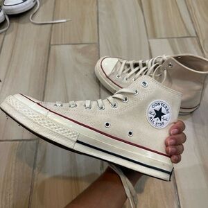 High top converse cream color